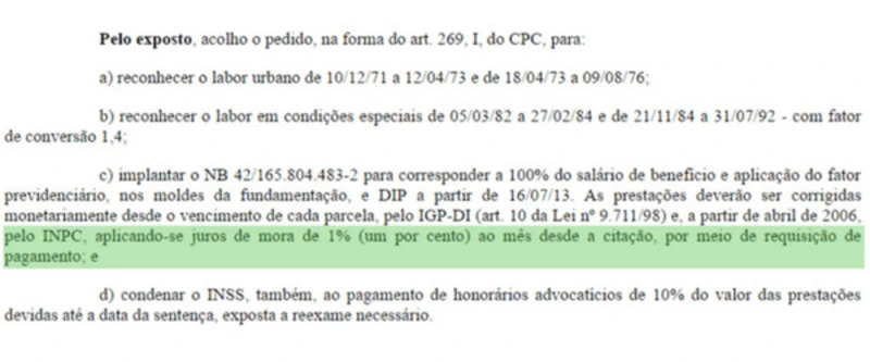 Valor dos juros